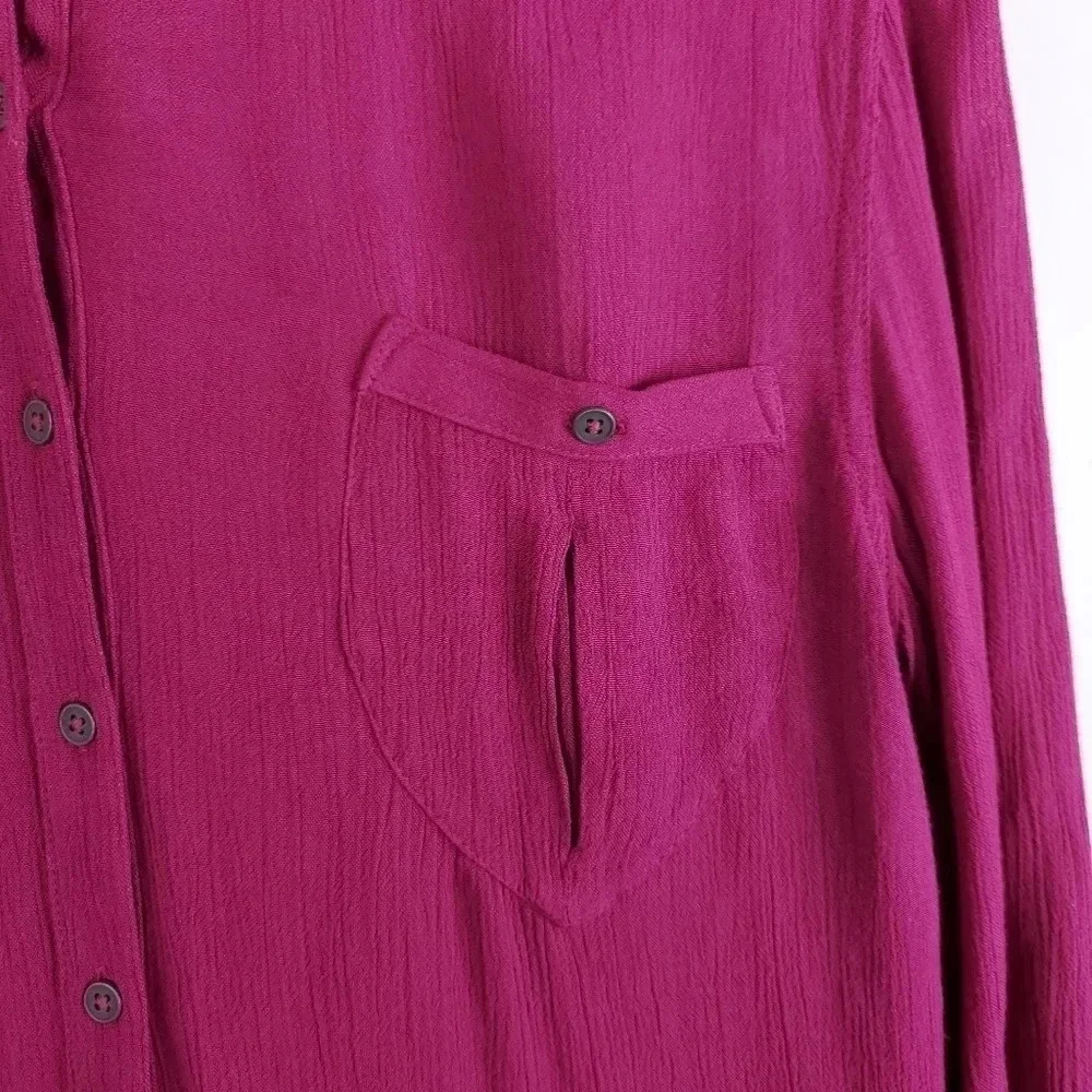 Free People Boyfriend Button Front